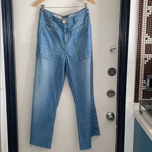 Pilcro and the letterpress wide leg jeans size 29
